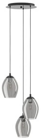 Eglo 39565 - Luster na lanku ESTANYS 3xE27/60W/230V dymová