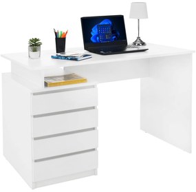 Kondela PC stôl, biela, HANY NEW