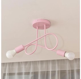 Prisadený luster OXFORD 2xE27/15W/230V ružový