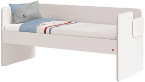 Poschodová posteľ s prístelkou, úložným priestorom a rebríkom Pure Modular - biela