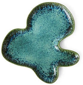 HK living Kameninový tanier Shell Teal