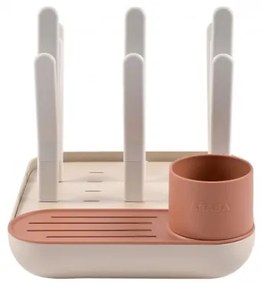 Beaba - Odkvapkávač na fľaše béžová/oranžová