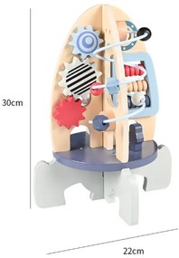 Lean Toys Drevená vzdelávacia hračka - Raketa