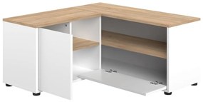 TV stolík v dekore duba v bielo-prírodnej farbe 90x45 cm Angle – TemaHome