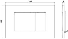 Mexen Tex 02, tlačidlo na splachovanie, brúsené grafit, 6102-12