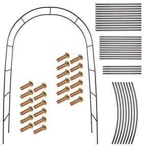 IKO Záhradný kovový oblúk, pergola na kvety  240 x 140 cm