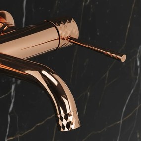 Rea Lungo Diamond, vaňová batéria s ručnou sprchovou hlavicou, medená lesklá, REA-B0980