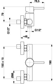 KFA Armatura 5826-010-00 - Sprchová batéria NEDA lesklý chróm