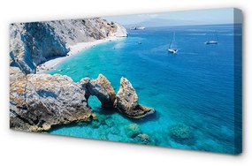Obraz na plátne Grécko Beach brehu mora 140x70 cm