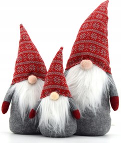Tutumi Tutumi, vianočný trpaslík 40cm YX019, šedá-červená, CHR-00639
