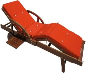 Polstr / podsedák na záhradné lehátko Tami - oranžový