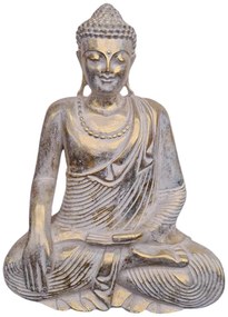 Buddha zlato bílý 4 55 cm