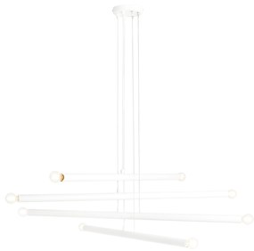 TUBO 8 | Dizajnová závesná lampa Farba: Biela