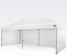 BRIMO Svadobný stan 3x6 m hliníkový – Elegantný a rýchlorozkladací - s 3 stenami - Biela 15