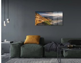 Sklenený obraz Mountain Sunrise 125x50 cm