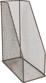 Hnedý drôtený zakladač na časopisy - 23*11*30 cm