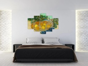 Obraz - Vincent van Gogh, Still Life of  Oranges and Lemons with  Blue Gloves, reprodukcia (150x105 cm)