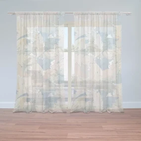 Sablio Záclony Lístie: 2ks 150x250cm