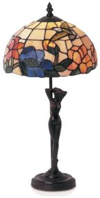 Lampa tiffany stolová NUDE KOLIBRÍK 25*46