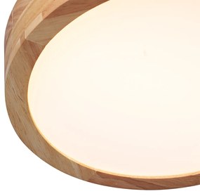 Škandinávske stropné svietidlo drevo 30cm vrátane LED stmievateľné - Pecker