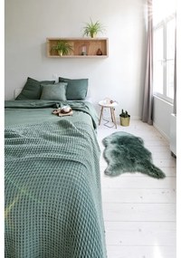 Zelená bavlnená deka Tiseco Home Studio Waffle, 130 x 170 cm