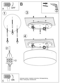 Stropné svietidlo ARENA 35 2xE27/60W/230V čierna