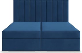 Manželská posteľ AGEN Velvet 180×200 cm tmavomodrá