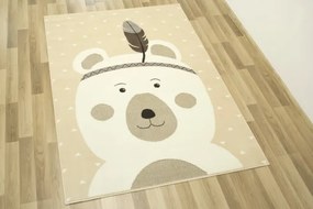 Detský koberec Luna Kids 534222/97955 - Medvedík indián, slonia kosť