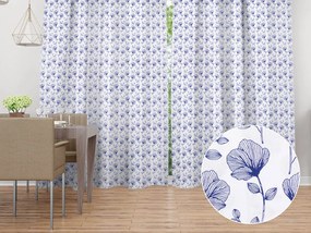 Biante Bavlnený záves Sandra SA-254 Modré poľné kvety 130x180 cm