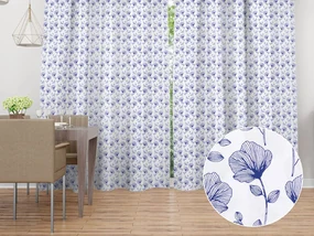 Biante Bavlnený záves Sandra SA-254 Modré poľné kvety 130x190 cm