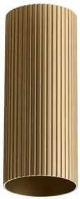 Minimalistické bodové svietidlo Lucas Ribbed Tube 20 zlatá