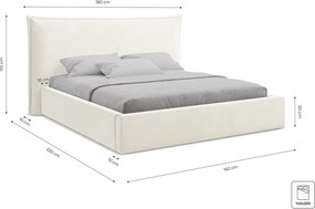 Zelená čalúnená dvojlôžková posteľ s úložným priestorom s roštom 140x200 cm Esala – Makamii