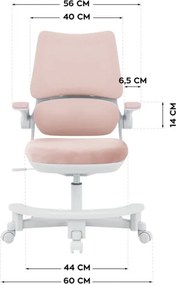 Detská otočná stolička Mark Adler Junior 5.7 Pink