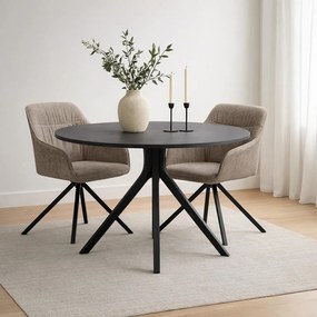 Set - 2 ks Jedálenská stolička AVENBERG LARO – otočná, šedá