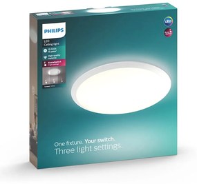 Plafond LED stropné svietidlo na povrchovú montáž 18W 4000K biela 35cm PHILIPS CAVANAL 40K