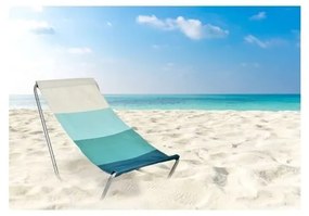 Skladacie plážové kreslo OLEK - modré pruhy