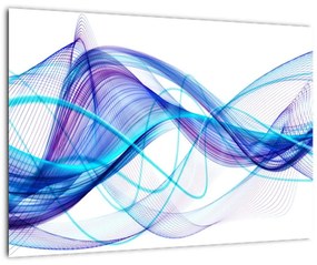 Obraz: abstraktné modrá vlna