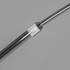 Moderná oblúková lampa chrómová nastaviteľná bez tienidla