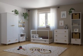 Postieľka LUMI 120x60, biela + bariérka grátis