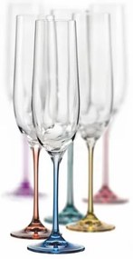 Crystalex Poháre na sekt VIOLA Spectrum 190 ml, 6 ks