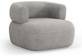 Svetlosivé kreslo z textílie buklé Jenny – Micadoni Home