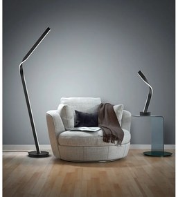 Čierna LED stojacia lampa s kovovým tienidlom (výška 181 cm) Cicenza – CINQUE