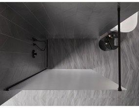 Mexen Kioto-X, sprchová zástena 120 x 200 cm, 10mm sklo námraza, čierny profil, 800-120-101-70-30-X