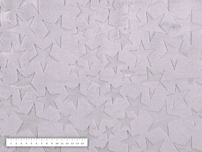 Biante Detská obojstranná deka Mikroplyš/Polar MIP-004 Hviezdičky - svetlo sivá 100x150 cm
