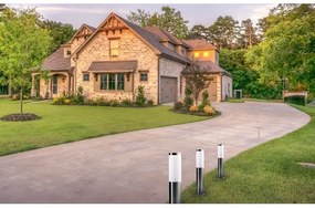 LED stmievateľná vonkajšia lampa LIVIA 1xE27/6W/230V 45 cm IP44 strieborná