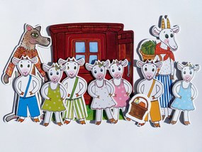 MARIONETINO Bábky a kulisy k rozprávke O kozliatkach