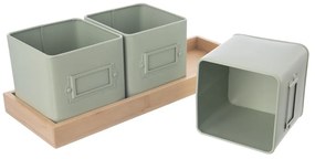 Kovové kvetináče na bylinky v súprave 3 ks Greenish – Orion