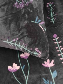 Obliečka na vankúš mikroplyš Exclusive 40 × 60 cm - Vlčie maky tmavo sivé