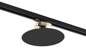 Moderné čierne stropné svietidlo pre 1-fázový koľajnicový systém 2-svetlá - Iconic Pulley