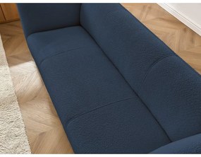Tmavomodrá pohovka z textílie buklé 242 cm Giorgia – Bobochic Paris